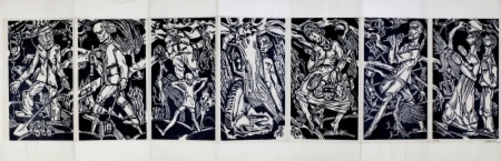 Grabado En Madera Eekman - Dooddans in zeven tempo's (Dance of Death in Seven Mouvements)) 