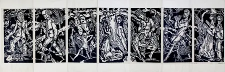 Grabado En Madera Eekman - Dooddans in zeven tempo's (Dance of Death in Seven Mouvements)) 