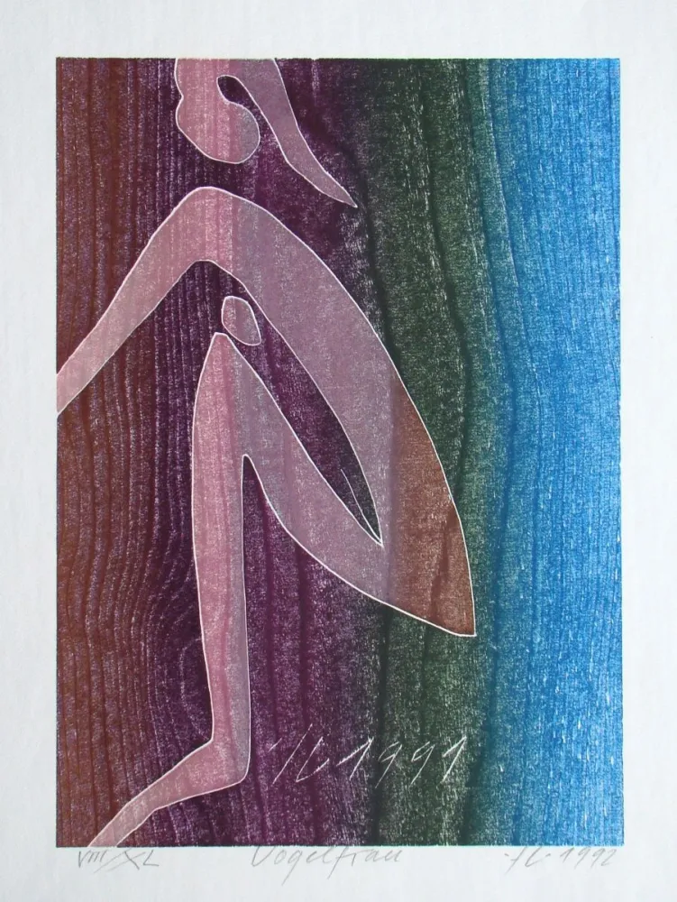 Grabado En Madera Eggenschwiler - Vogelfrau