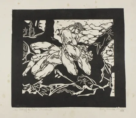 Grabado En Madera Ehmsen - Ein Kampf der Seelen 