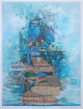 Grabado Engel - DISCRETION -Technique mixte originale signée