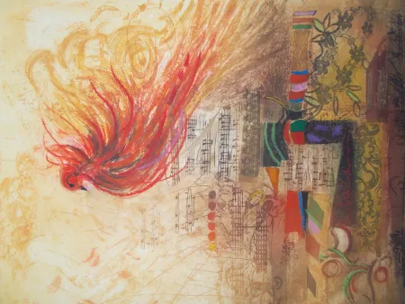 Grabado Engel - L'oiseau de feu II