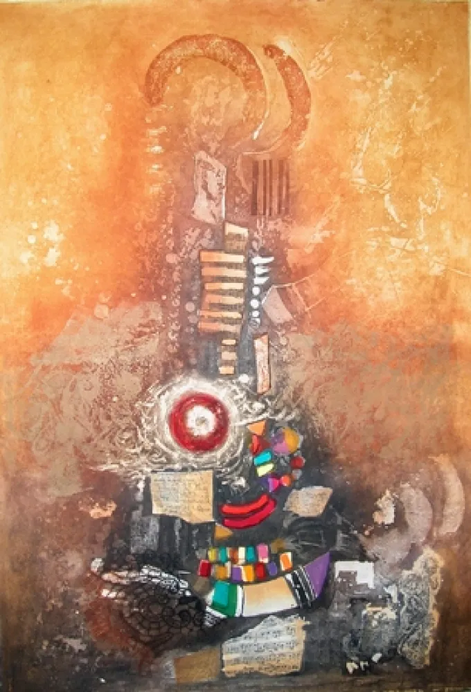 Grabado Engel - REVE D'OR gravure originale de Nissan Engel