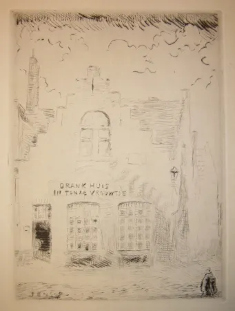 Grabado Ensor - Drank huis in tonze vrouwtje 