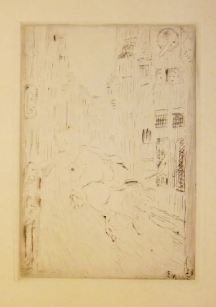 Grabado Ensor - Le Chevalier