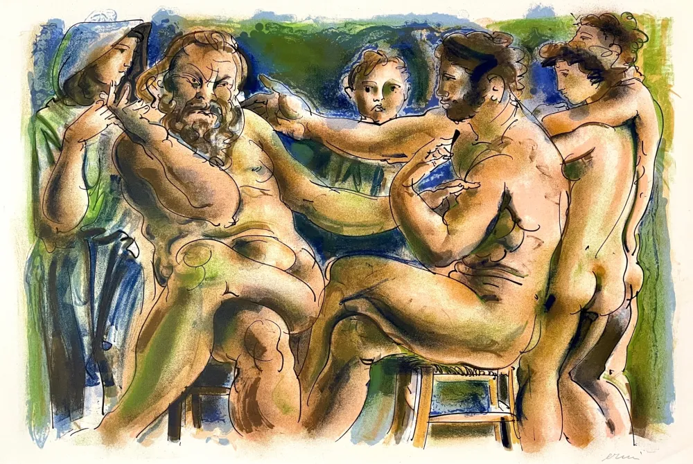 Litografía Erni - Réflexions simples sur le corps