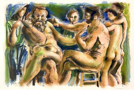 Litografía Erni - Réflexions simples sur le corps