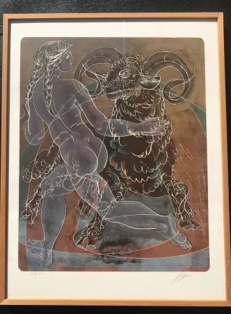 Litografía Erni - Stierzeichen Widder