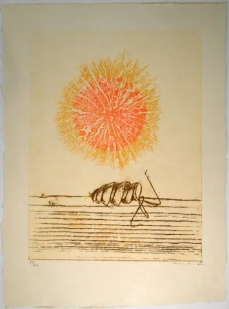 Libro Ilustrado Ernst - Die Bedeutung des Schönen in der exakten Naturwissenschaft / The meaning of beauty in exact natural science / Mit drei Original-Farblithographien von Max Ernst