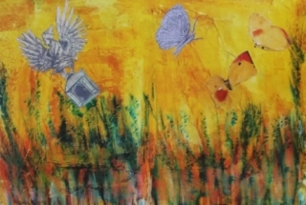 Litografía Ernst - Entrance to the garden