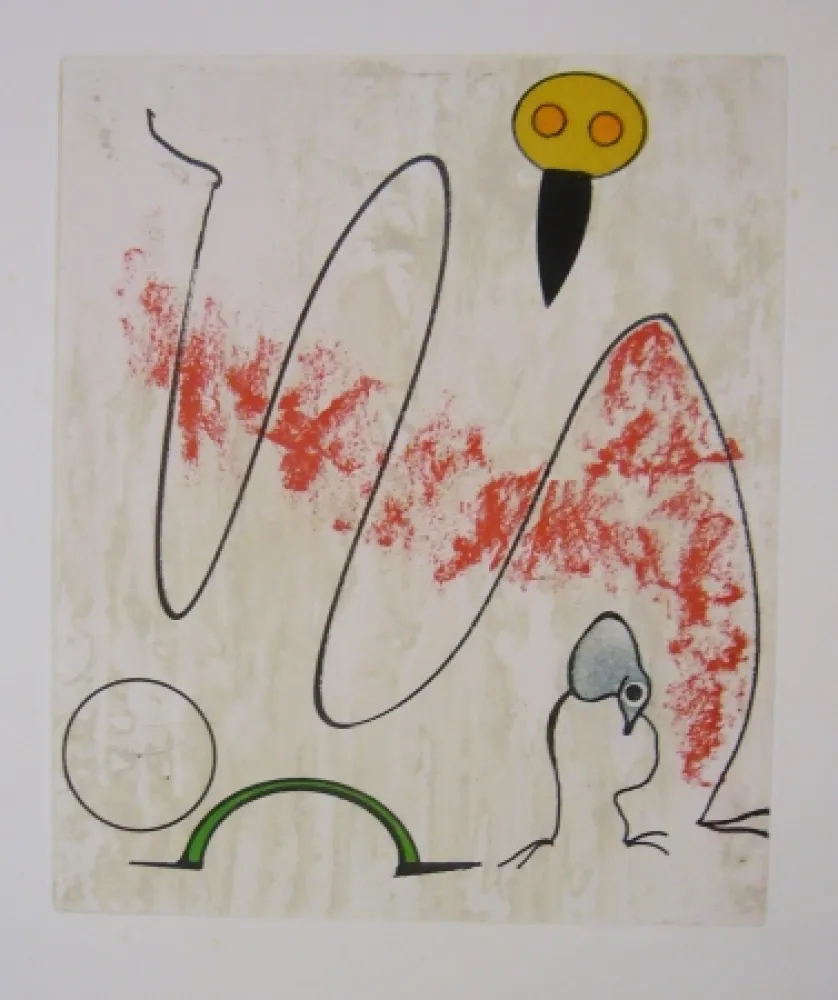 Aguafuerte Y Aguatinta Ernst - From oiseaux en peril