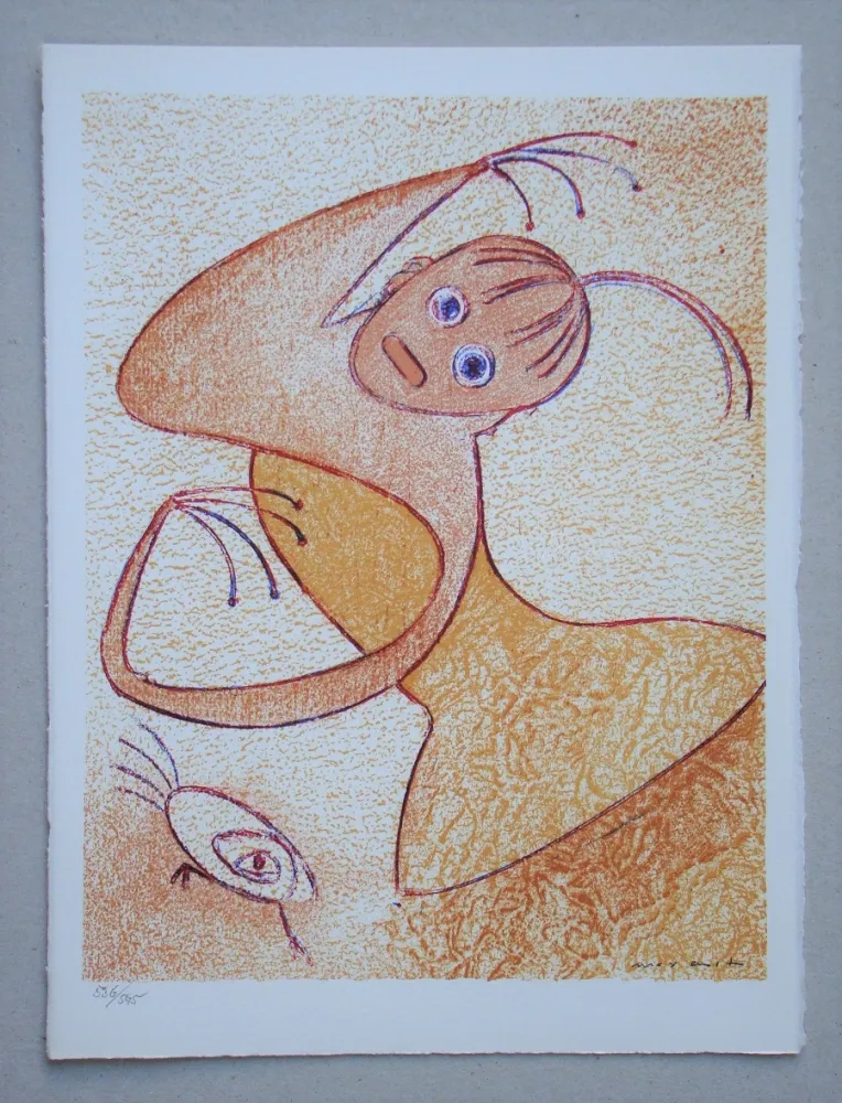 Litografía Ernst - Hommage à San Lazzaro