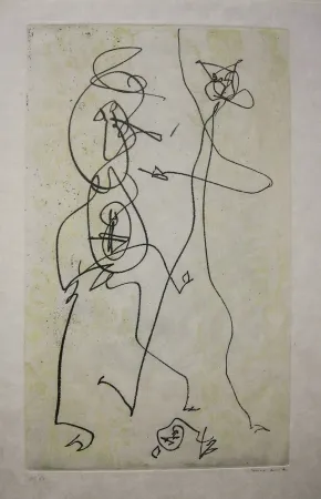 Aguafuerte Y Aguatinta Ernst - Les Chiens Ont Soif