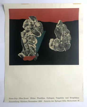 Cartel Ernst - Max Ernst - Jean Arp austellung / Galerie der Spiegel, Köln