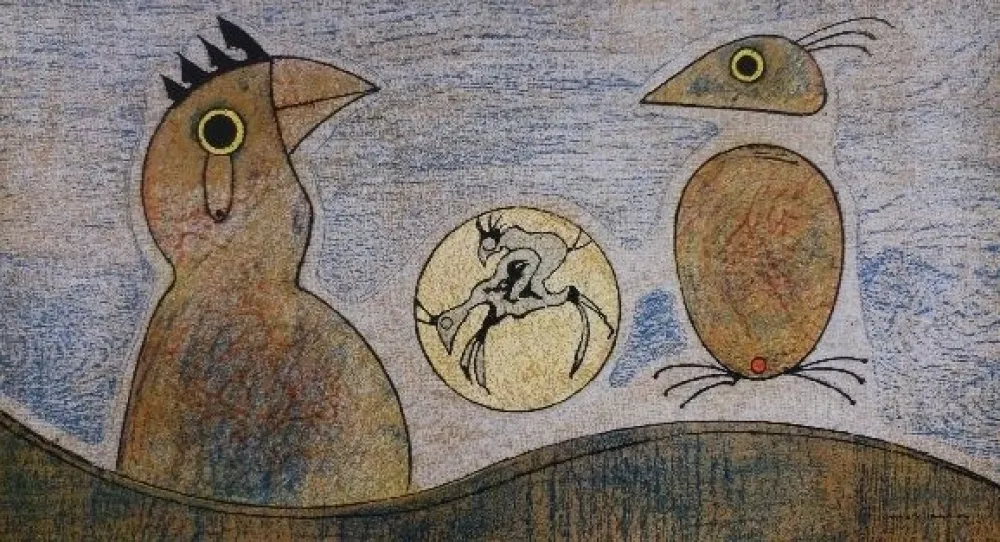 Litografía Ernst - Oiseaux