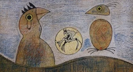 Litografía Ernst - Oiseaux