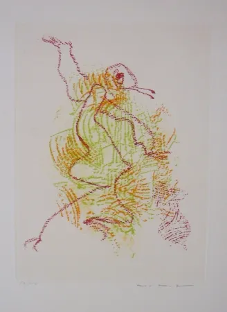 Aguafuerte Y Aguatinta Ernst - Par dessus les moulins