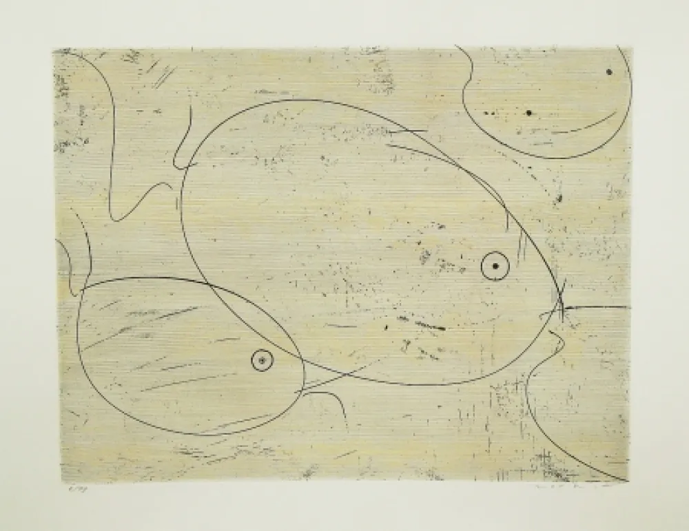 Aguafuerte Ernst - Poissons