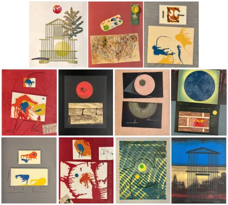 Litografía Ernst - René Char. DENT PROMPTE. SUITE complète des 11 lithographies originales (1969)