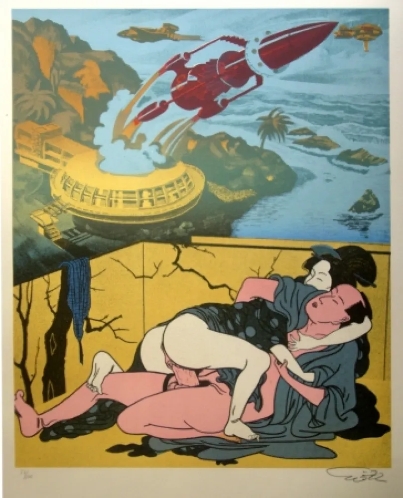 Litografía Erro - Made in japan