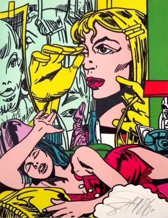 Litografía Erro - Portrait de femme