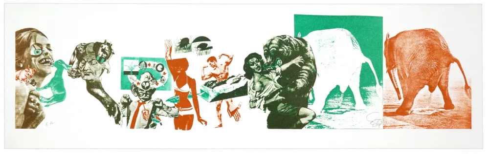 Litografía Erro - Sans titre