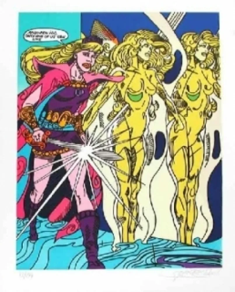 Litografía Erro - Swordslady