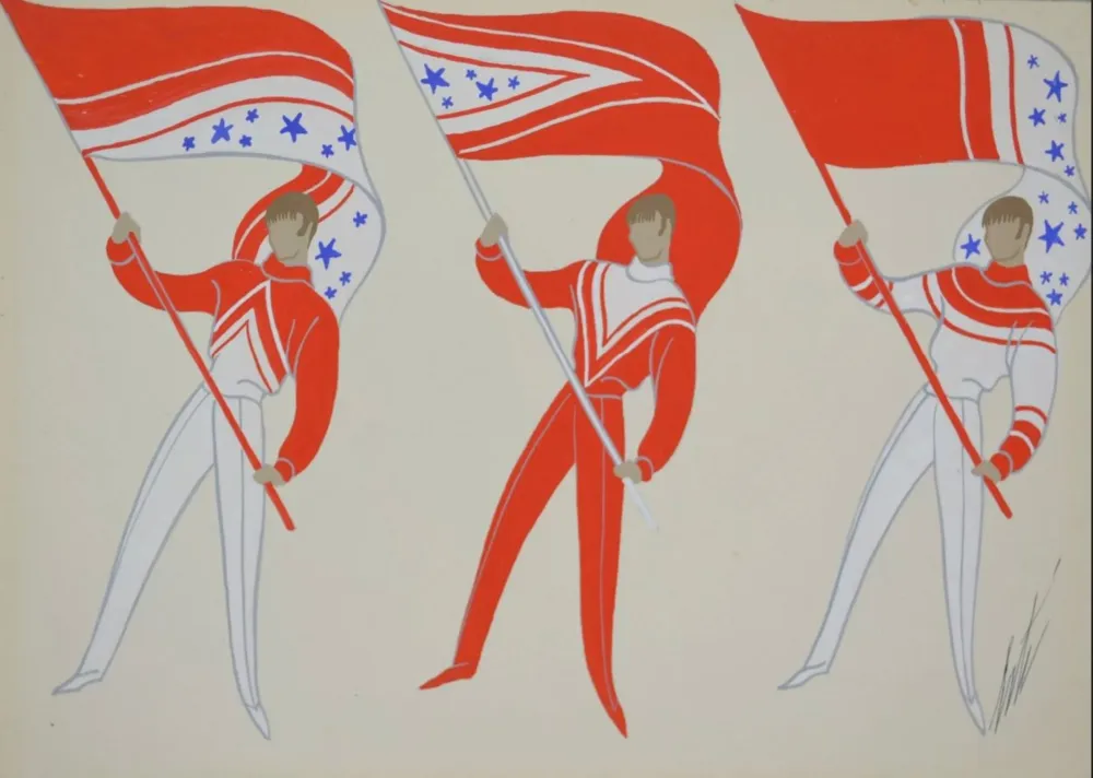 Múltiple Erte - Chauffeurs Et Hommes Aux – Horizontal