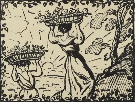 Sin Técnico Espagnat (D') - La récolte des roses circa 1906