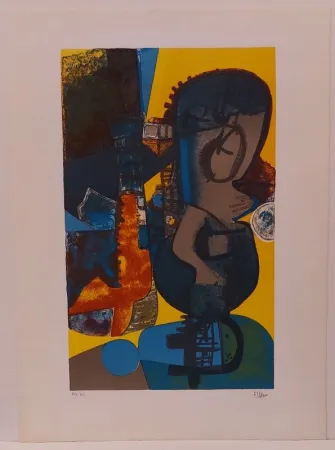 Litografía Esteve - Lunaire administratif 