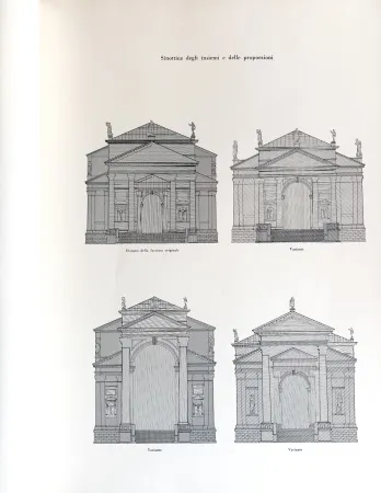 Serigrafía Fabro - Complete Folder of 55 screen prints, design for the façade of the Church of the Holy Saviour in Venice (Palladio)