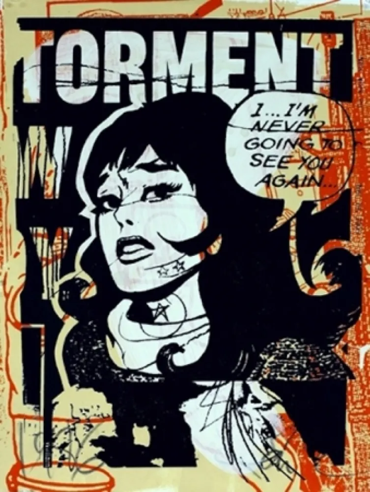 Serigrafía Faile - Torment in Orange