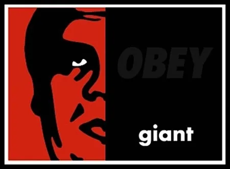 Serigrafía Fairey - Black on Black