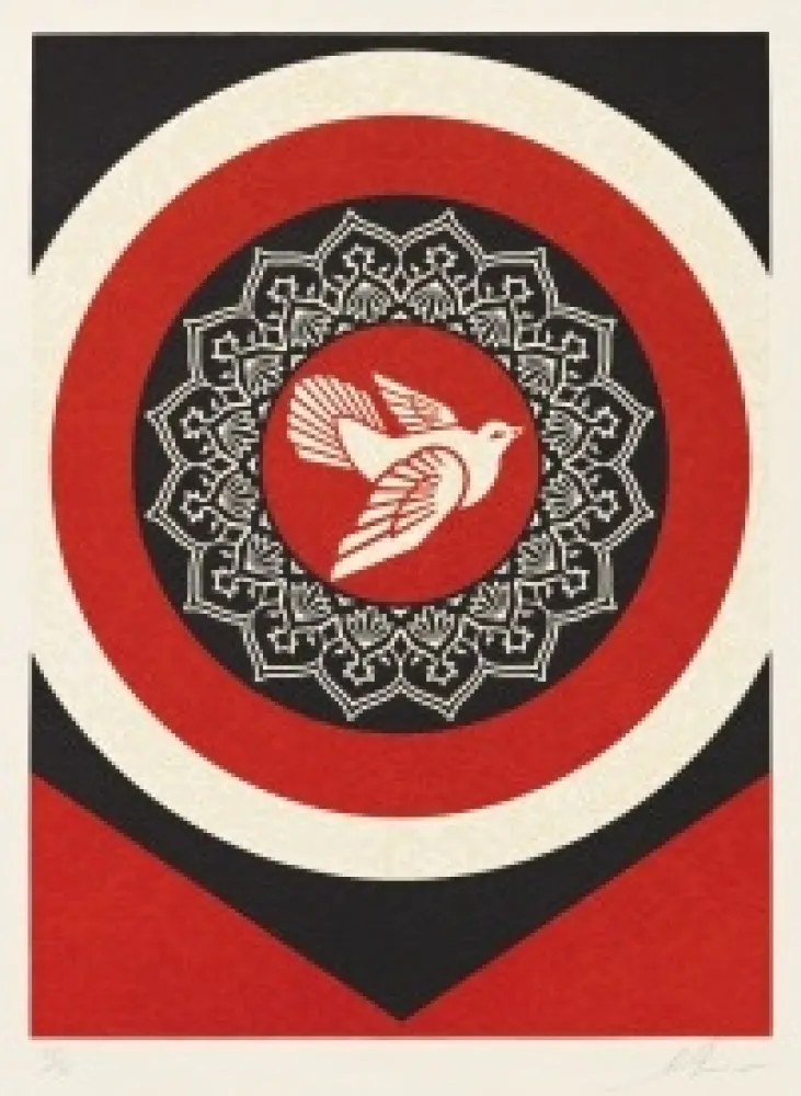 Relieve Fairey -  Dove Target Red