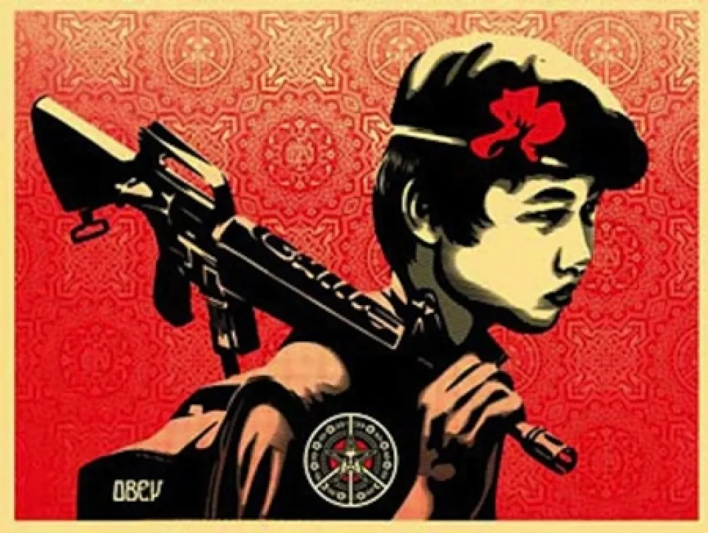 Serigrafía Fairey - Duality of Humanity #2