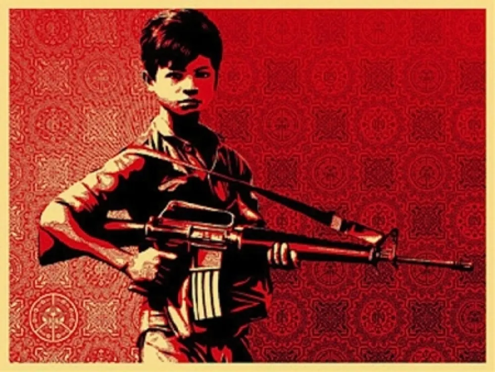 Serigrafía Fairey - Duality of Humanity #4