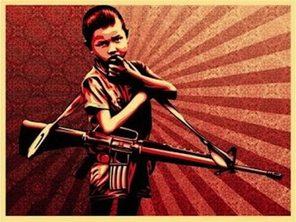 Serigrafía Fairey - Duality of Humanity #5