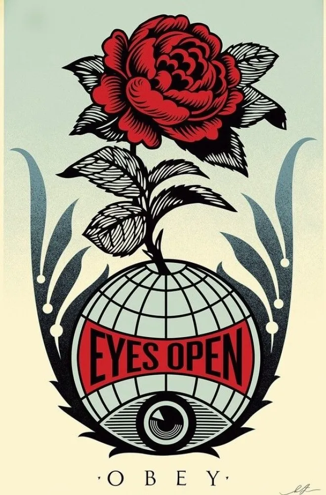 Litografía Fairey - Eyes Open