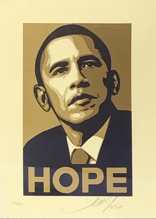 Serigrafía Fairey - Obama Hope Gold from Artists for Obama Portfolio