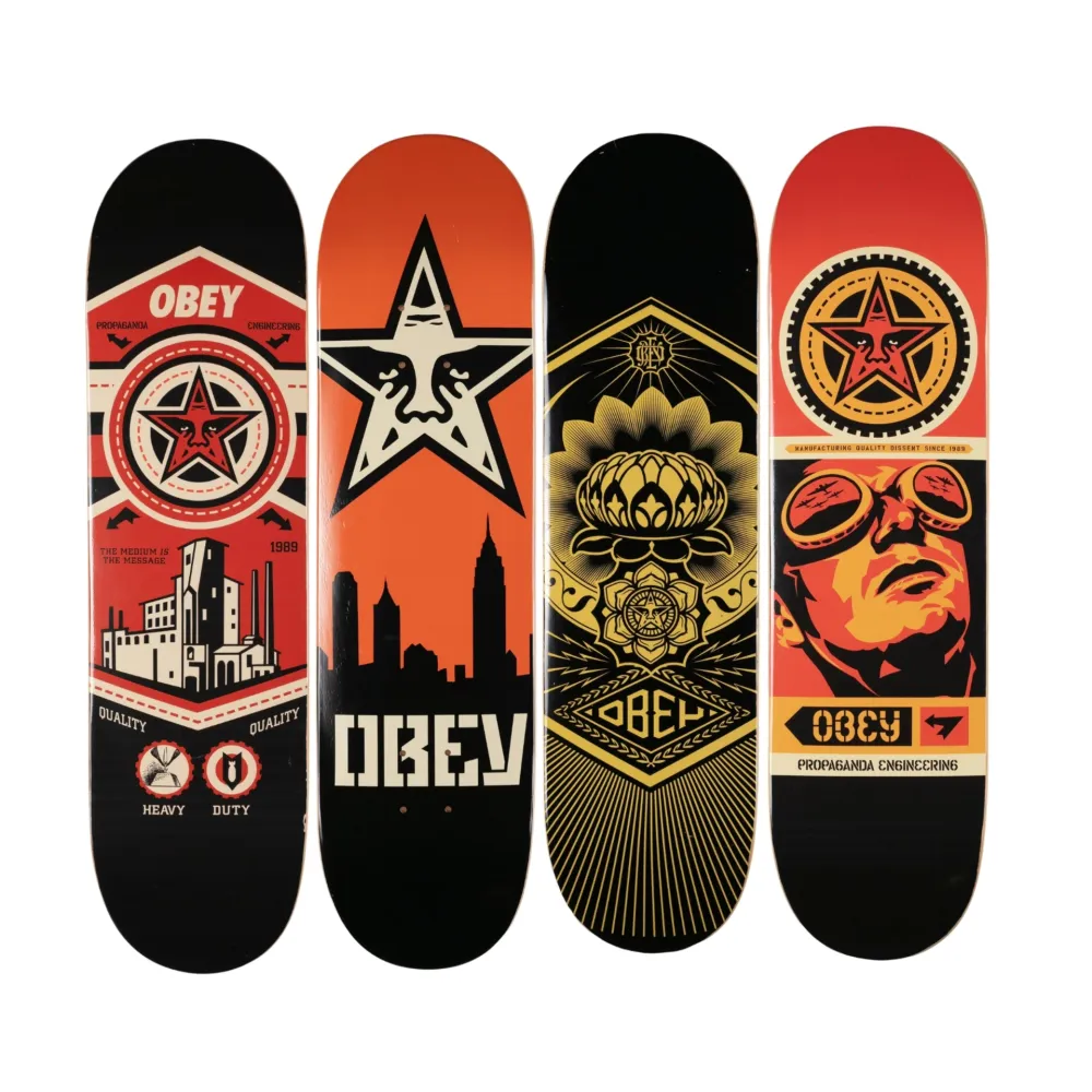 Serigrafía Fairey - Obey Skate Decks