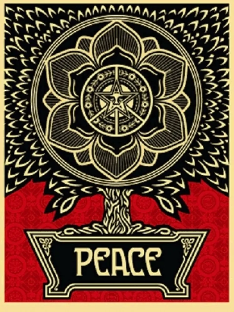 Serigrafía Fairey - Peace Tree