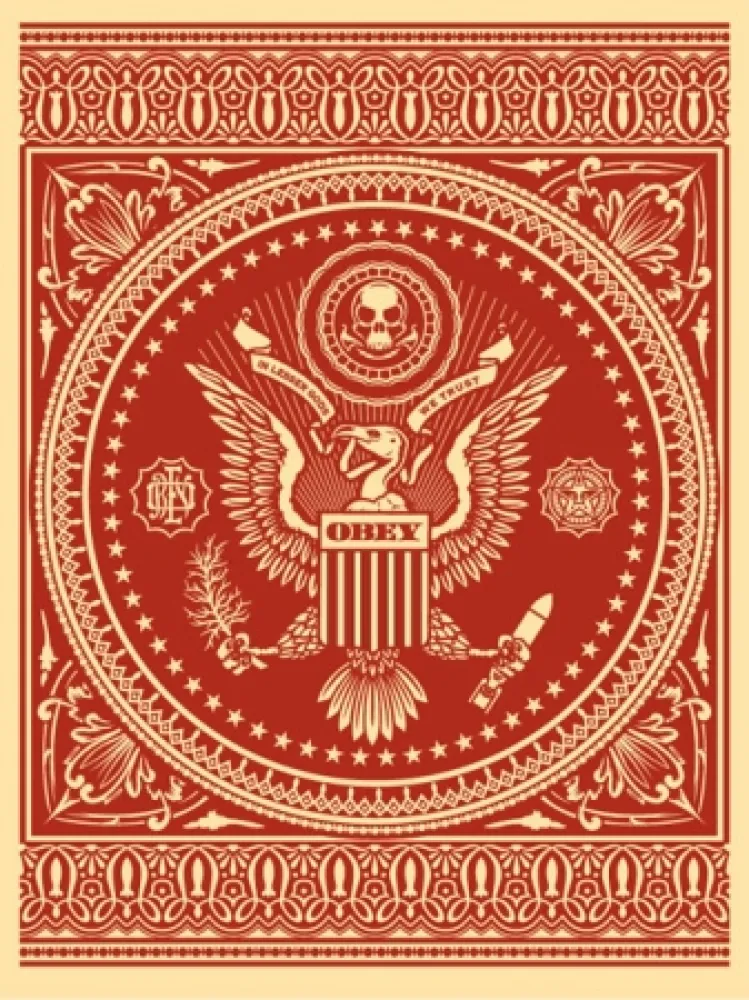 Serigrafía Fairey - Presidential Seal Red 