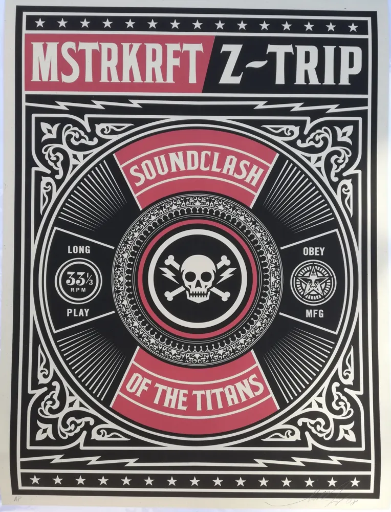 Serigrafía Fairey - Soundclash of the titans