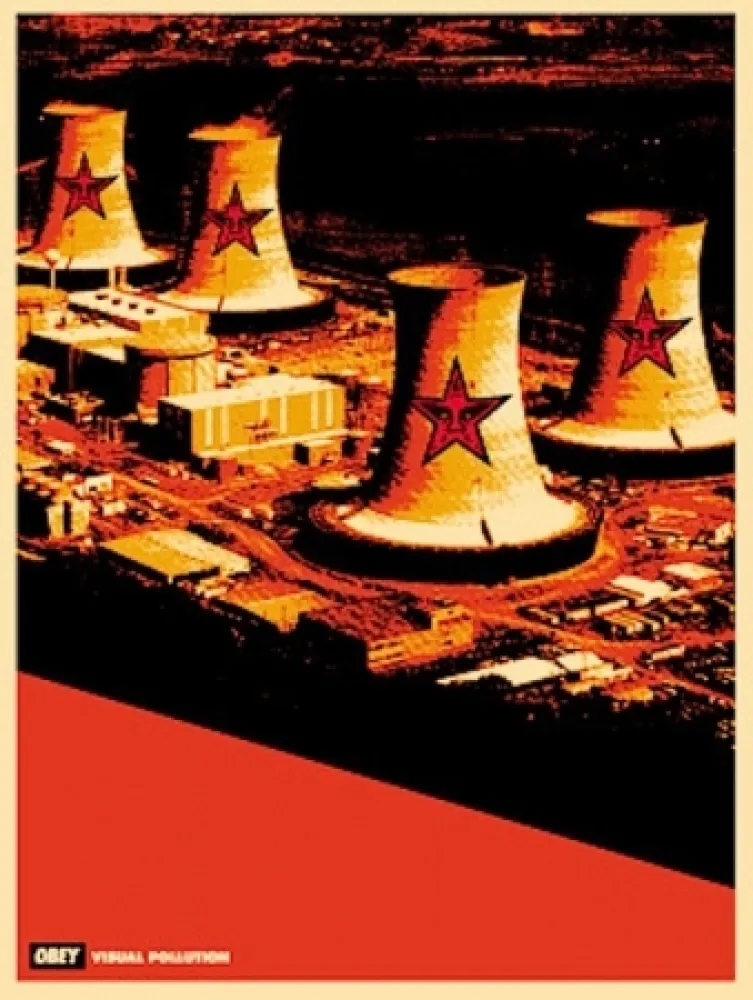 Serigrafía Fairey - Visual Pollution Smoke Stacks 