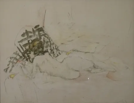 Litografía Falk - (Liegender Akt