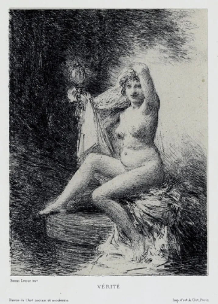 Litografía Fantin-Latour - Vérité (petite planche)