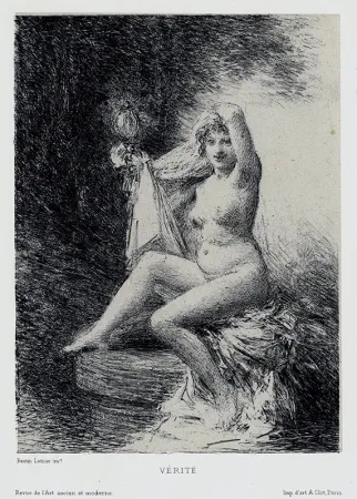 Litografía Fantin-Latour - Vérité (petite planche)