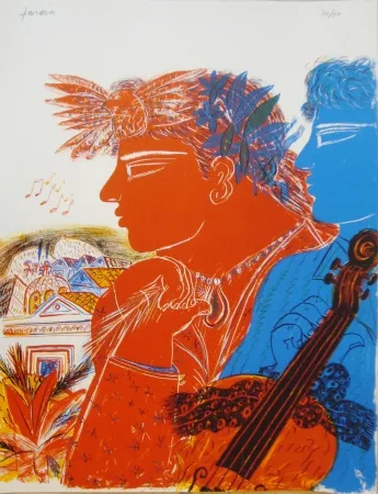 Litografía Fassianos -  Chemins d'arménie 