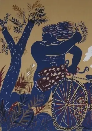 Litografía Fassianos - Composition pour les Jeux Olympiques (1992)
