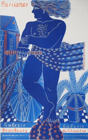 Litografía Fassianos - Cycliste dans le vent